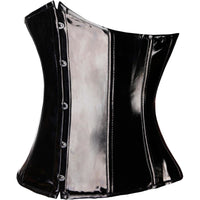 Black Zipped PVC Underbust Corset