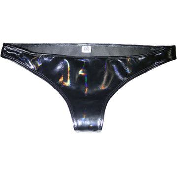Seductive Underwear Black PVC Thong
