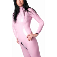 Petite Pink Latex Catsuit