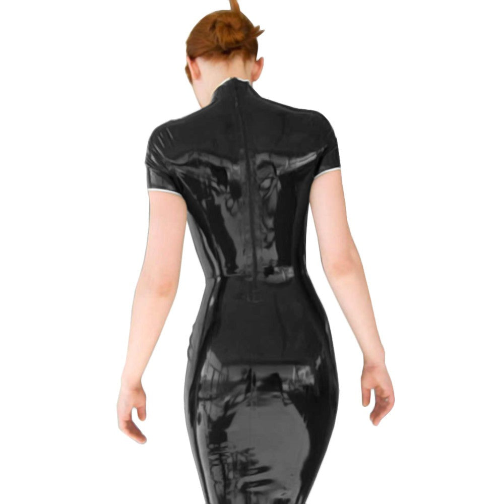 Gripping Latex Bodycon Dress Laidtex Gripping Latex Bodycon Dress Laidtex