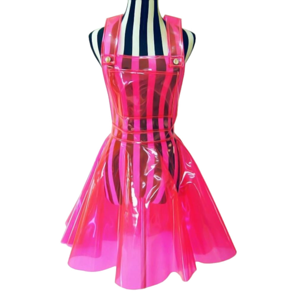 Clear PVC Plastic Dress Laidtex Clear PVC Plastic Dress Laidtex