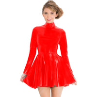 Flirty Short PVC Skater Dress