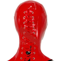 Neck Red Corset Collar Mask Hood