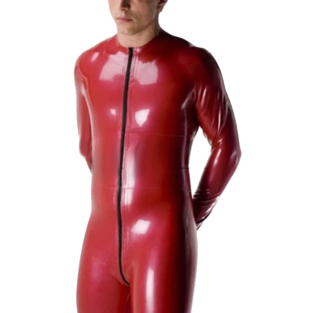 Fiery Zippered Latex Catsuit – Laidtex