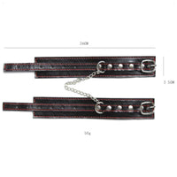 Red Trimmed Black Bondage Cuffs