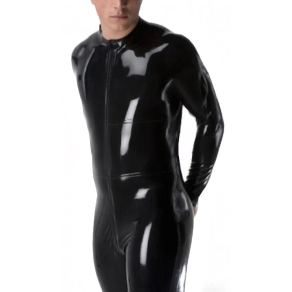 Fiery Zippered Latex Catsuit – Laidtex