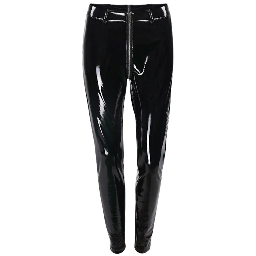 Zipper Crotch PU Pants