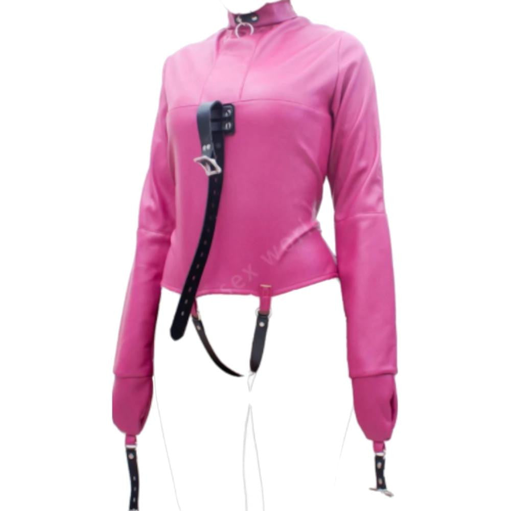 Faux Leather Bondage Jacket – Laidtex