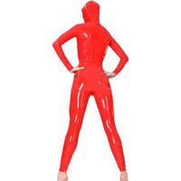 Vibrant Red Latex Jumpsuit