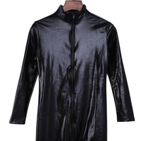 Sultry Black Vinyl Jumpsuit