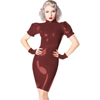 Plus Size PVC Dress with Gloves