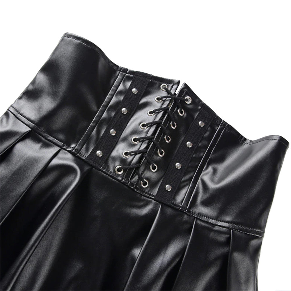 Corseted PVC Skater Skirt