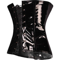 Black Zipped PVC Underbust Corset