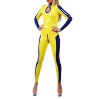 Bold Bi-Colour Latex Suit