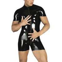 Sleek Men's PVC Bodysuit