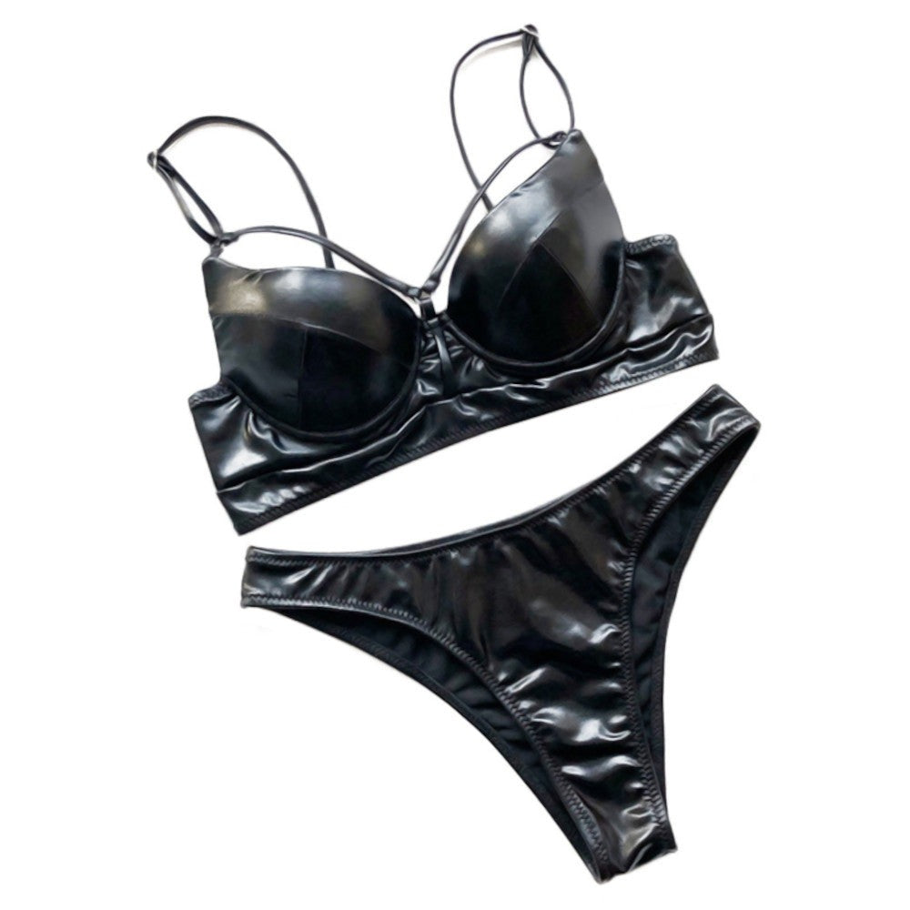 Bodacious Black Vinyl Bikini