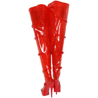 Sassy See-Through Red PVC Boots