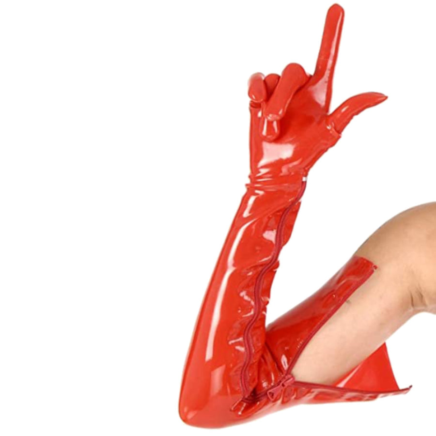 Hot Latex Opera Gloves