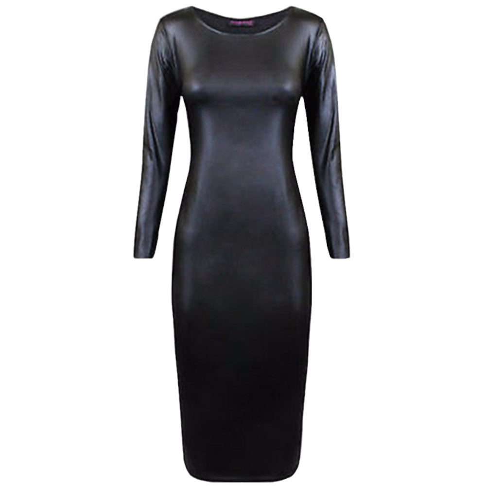 Fashionista Black PVC Dress – Laidtex