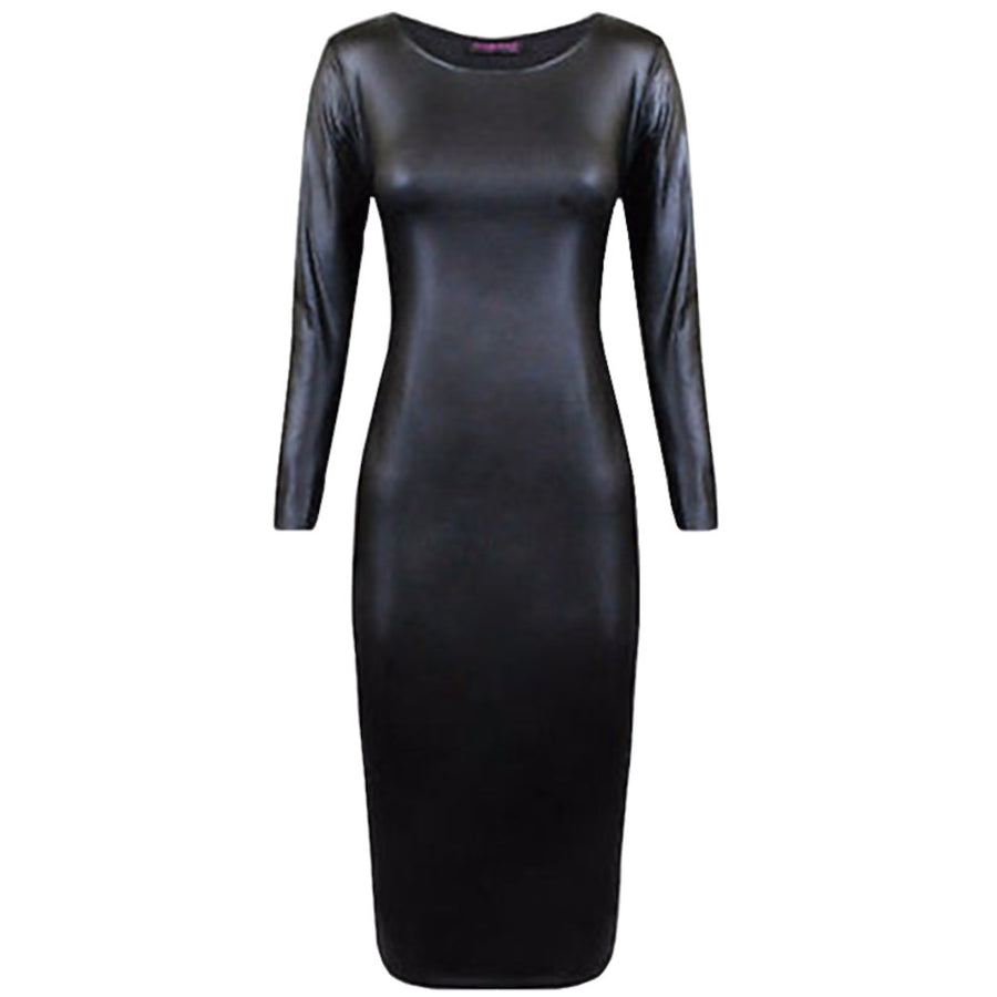 Fashionista Black PVC Dress