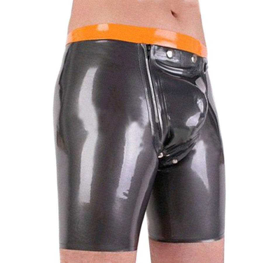 Shiny Codpiece Latex Shorts