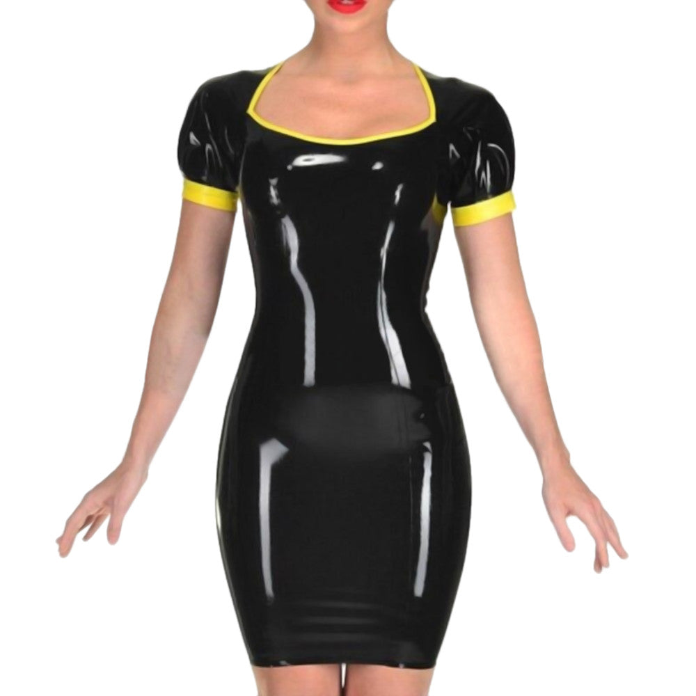 Latex Goth Short Sleeve Dress