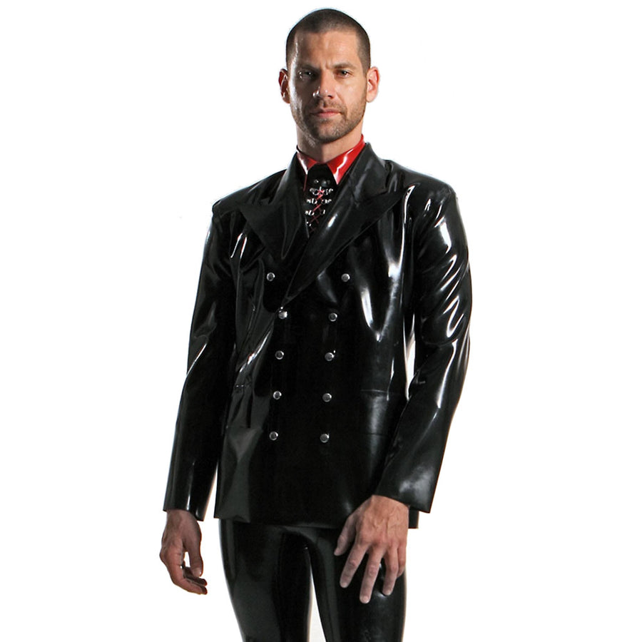 Dashing Double Breasted Latex Jacket
