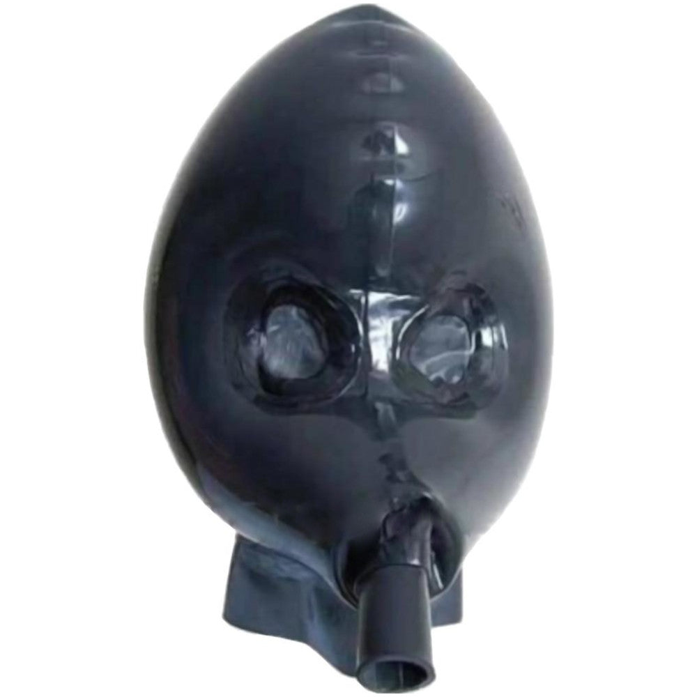 Inflatable Isolation Latex Gimp Mask