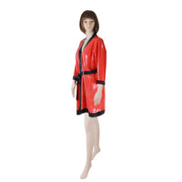 Belted Short Latex Robe