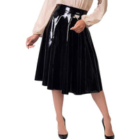 Vintage Vinyl Midi Skirt