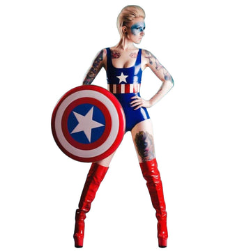 Women's Captain America Bodysuit Costume