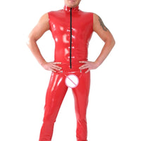 Sleeveless Men's Latex Bodysuit