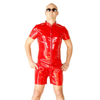 Sleek Men's PVC Bodysuit