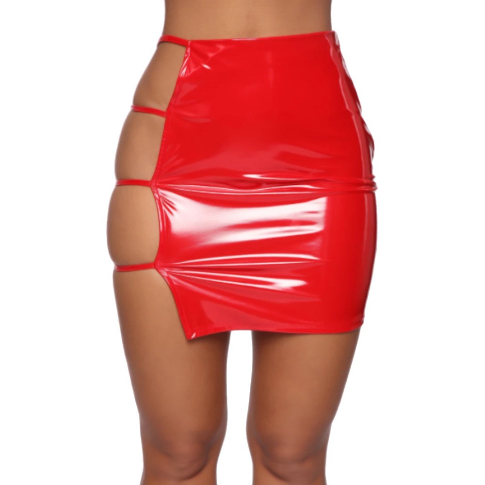 Naughty Red PVC Skirt