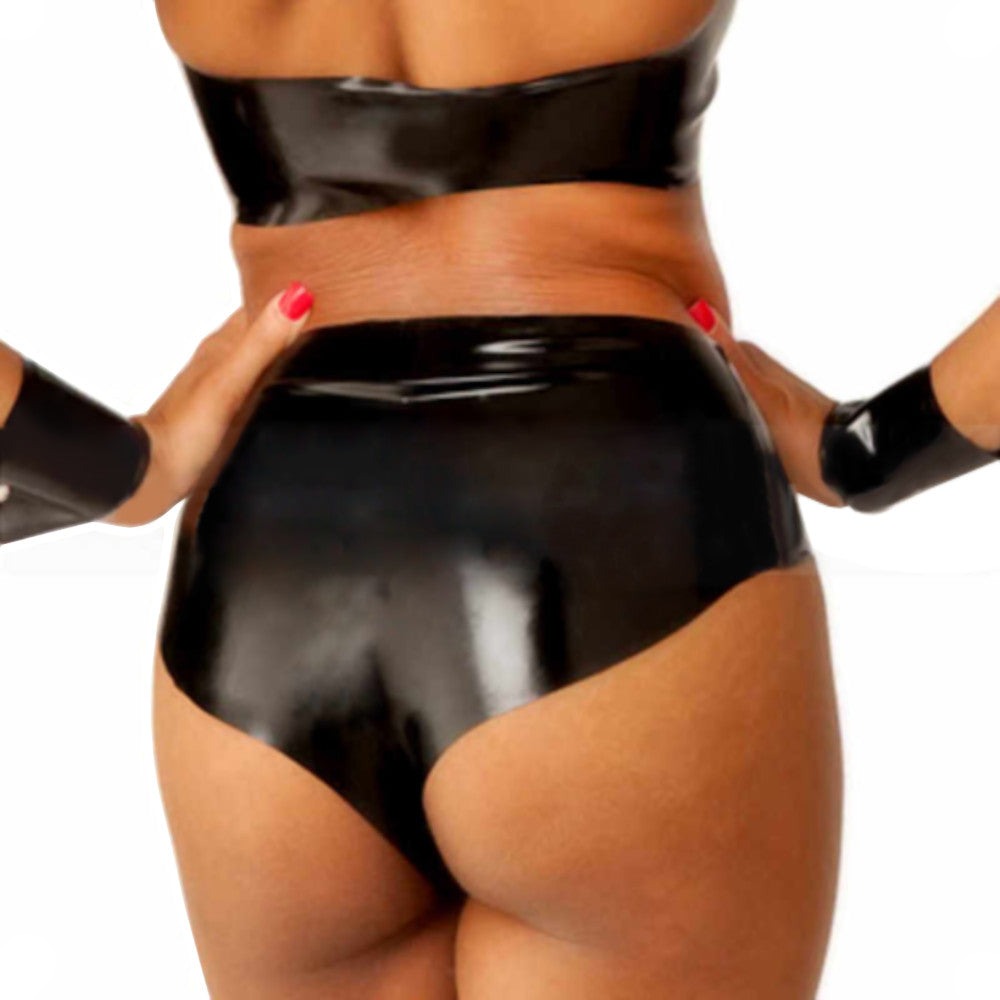Black Halterneck Rubber Bikini