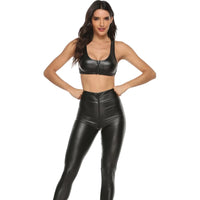 Stretchy Pants Black PVC Leggings