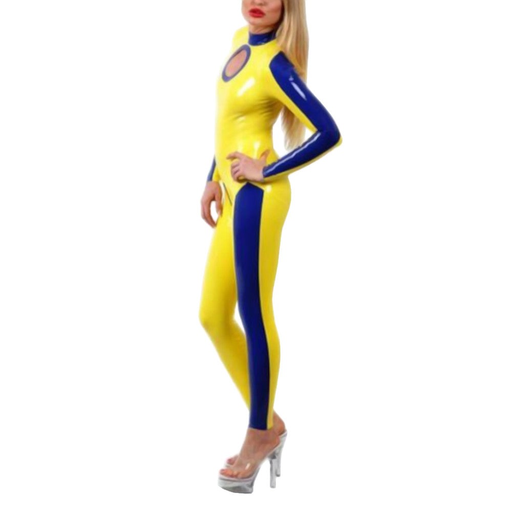 Bold Bi-Colour Latex Suit