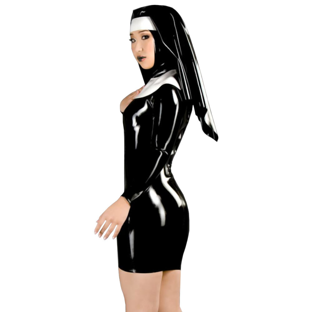 Seductive Latex Fetish Nun