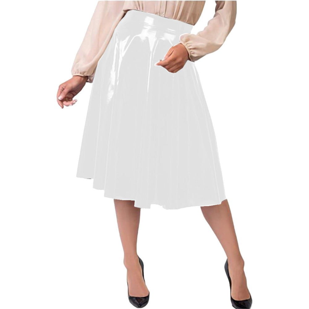 Vintage Vinyl Midi Skirt