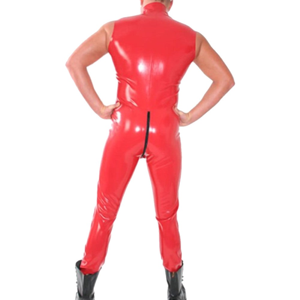 Sleeveless Men's Latex Bodysuit