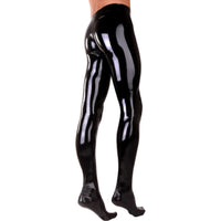 Men's Latex Leggings with Zippered Crotch