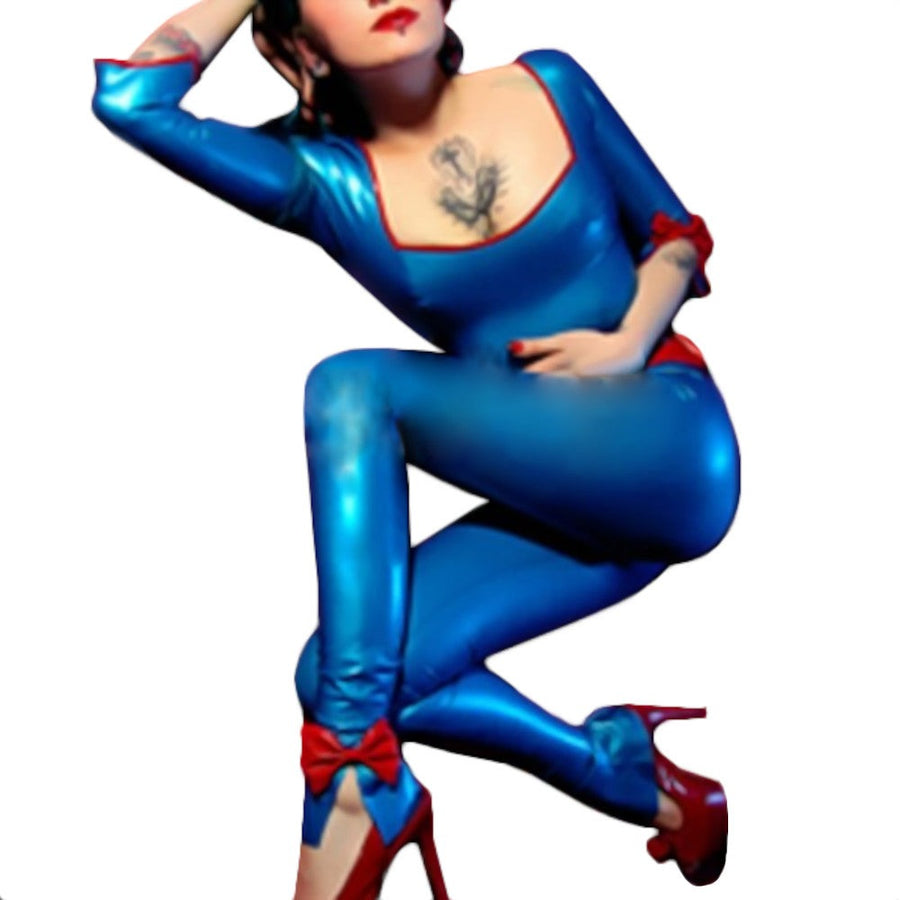 Bold and Beautiful Blue Catsuit
