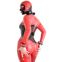 Red Rubber Female Suit