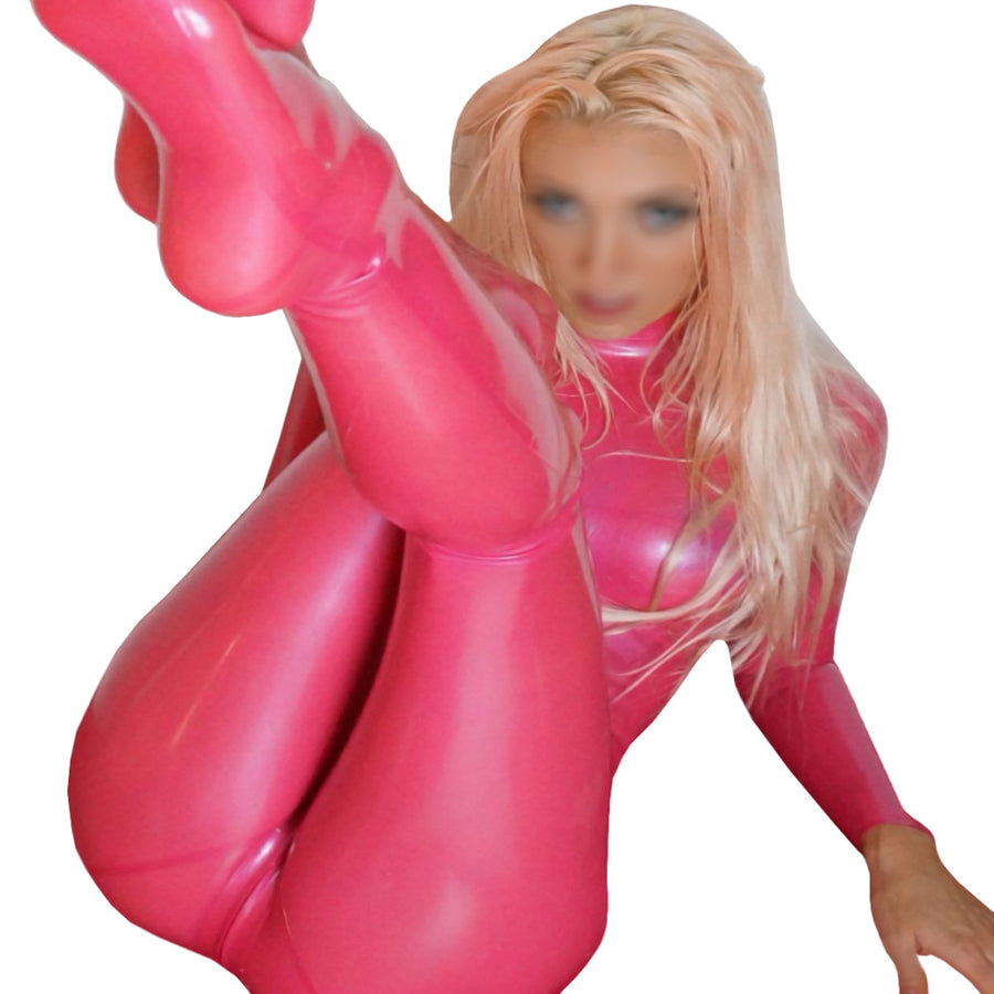 barbie pink latex dress Barbie Pink Latex Dress