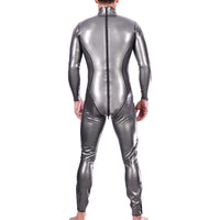 Swank Silver Rubber Catsuit