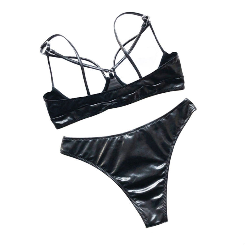 Bodacious Black Vinyl Bikini