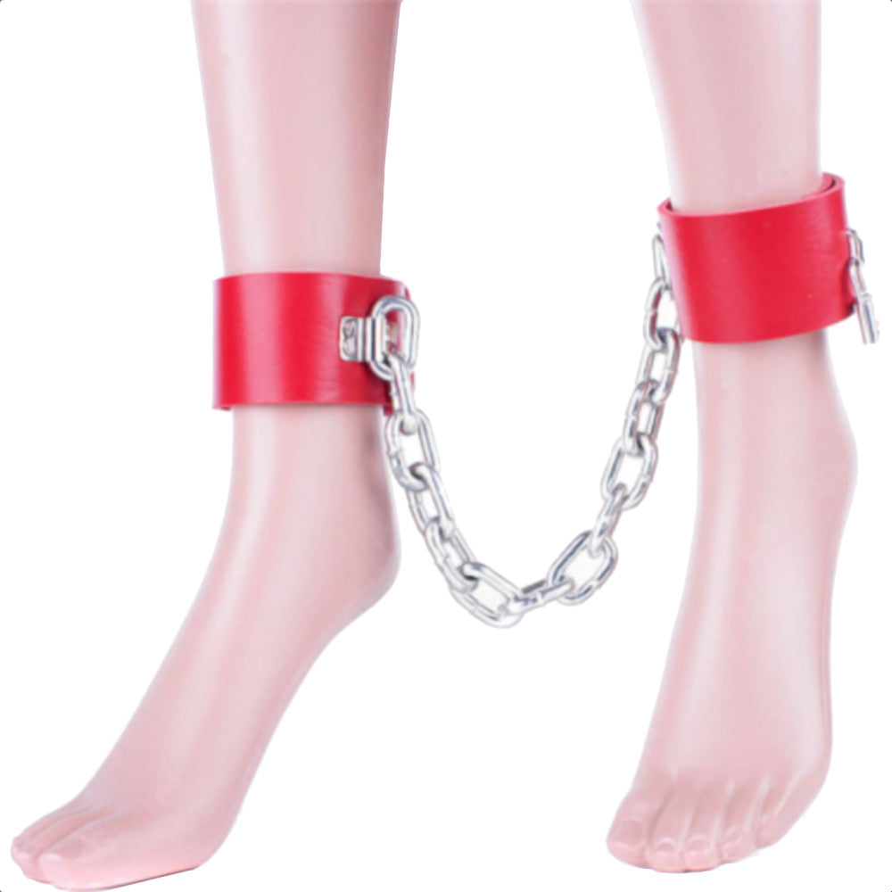 Locking Metal Chain Leg Cuffs