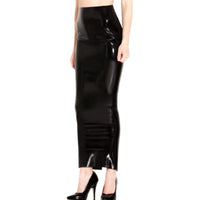 Shiny Latex Hobble Skirt