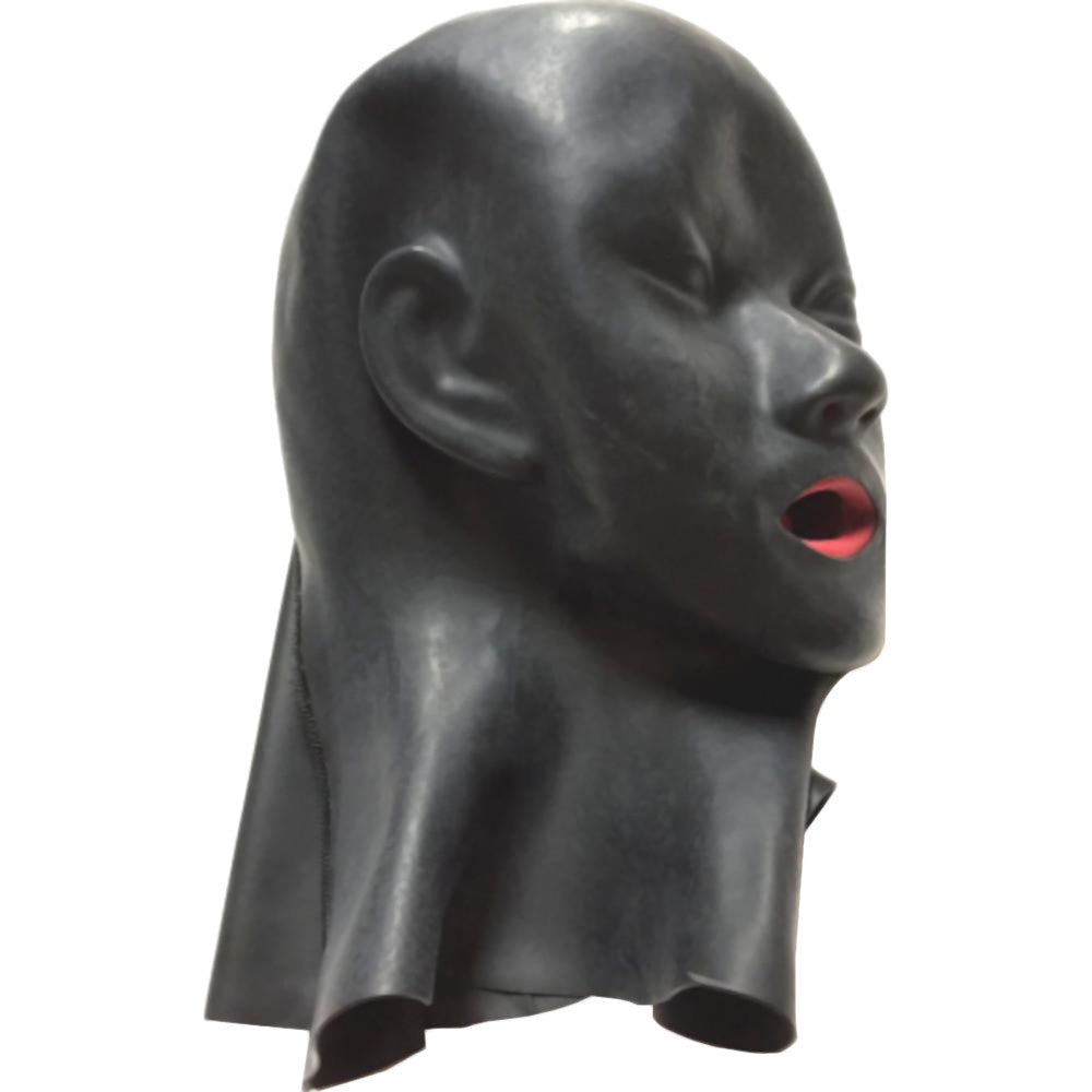 Rubber Breathplay Hood Mask with Tubes