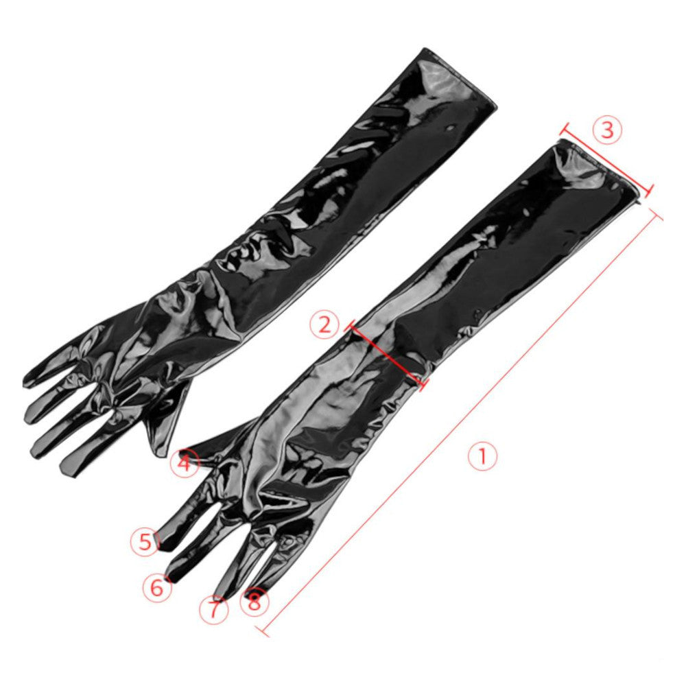 Black PVC Bondage Gloves